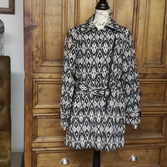Kenneth Cole  New York Jackets & Blazers - Kenneth Cole NY  Coat Geometric Print Women's Size Large